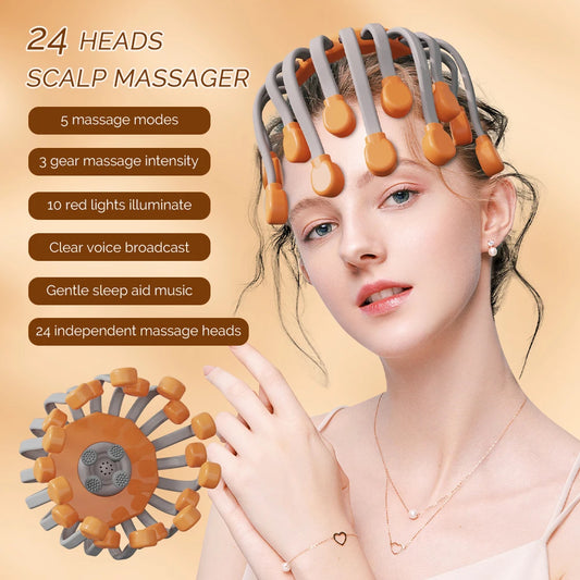 Luxury Scalp Massager with Bluetooth Relaxation
